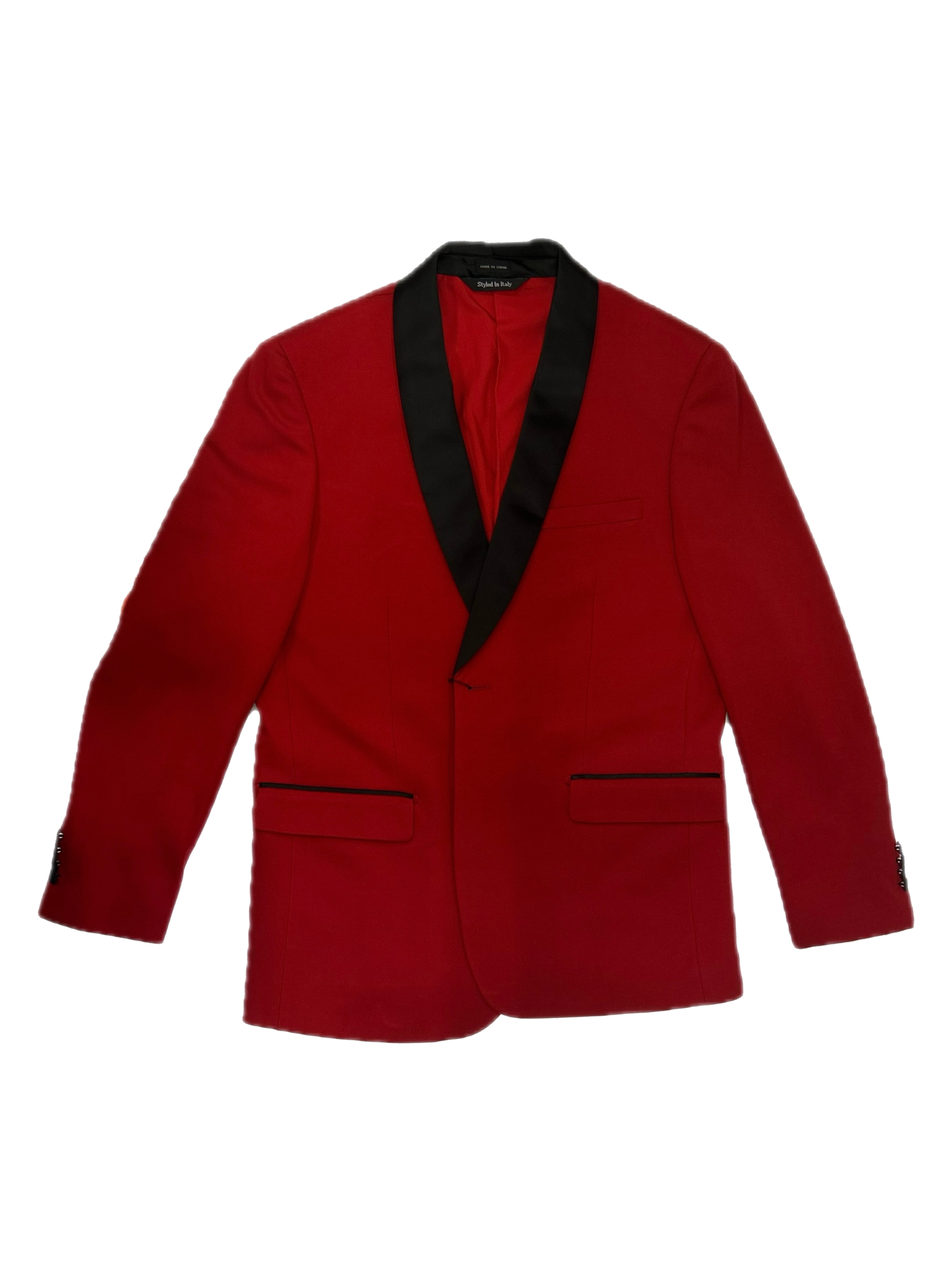 Zacchi Allen 71708 4-Way Stretch Tux Blazer Red
