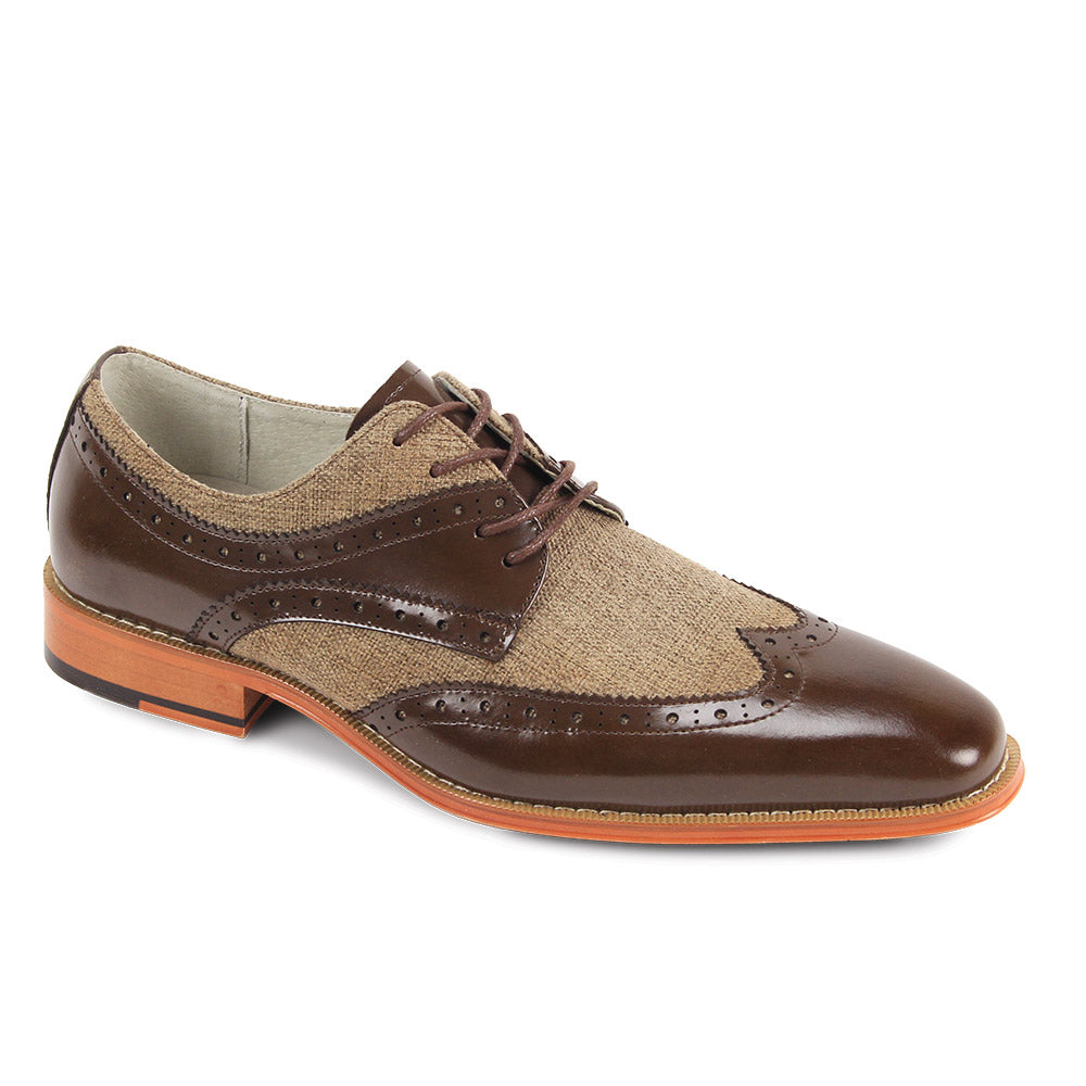 Giovanni Nico Wingtip Shoes Chocolate Brown/Brown
