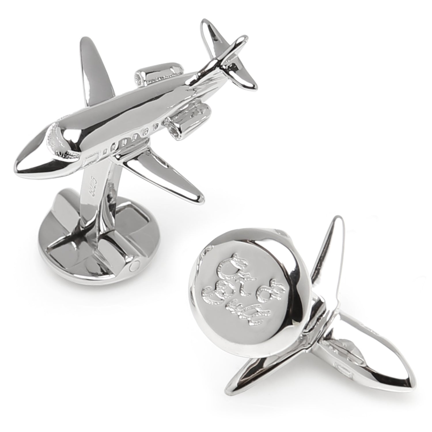 Sterling Private Jet Cufflinks