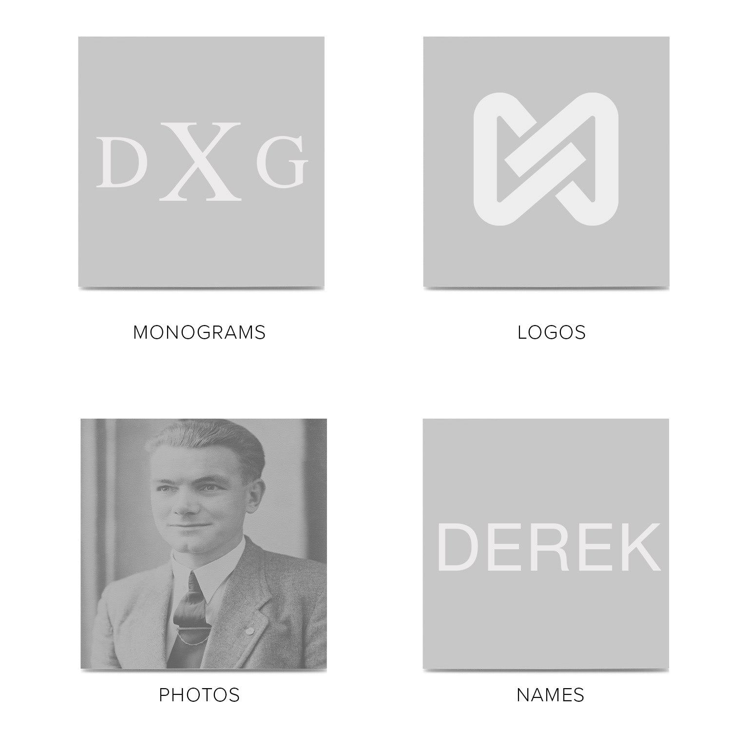 Stainless Steel Square Infinity Engravable Cufflinks