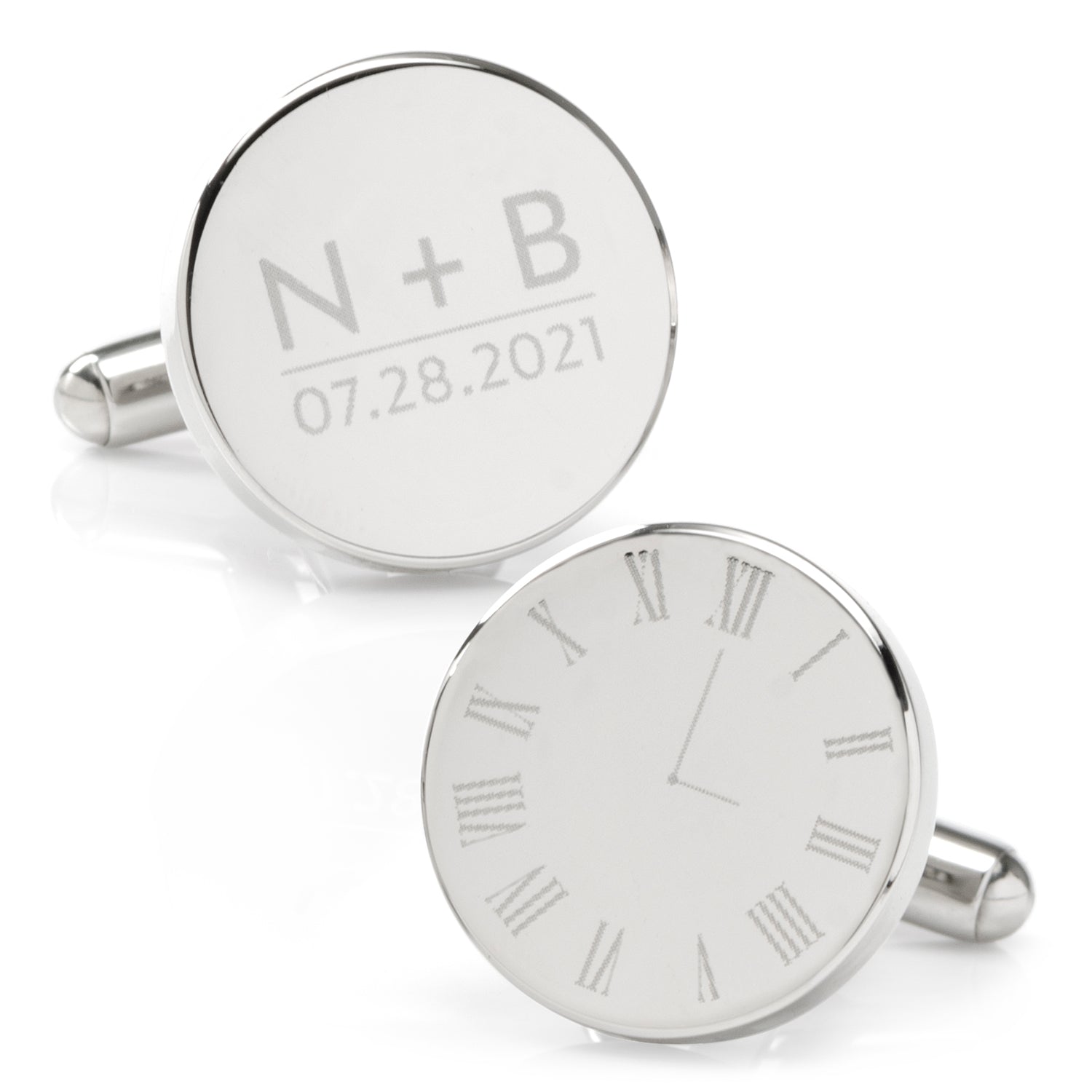 Custom Clock Engravable Cufflinks