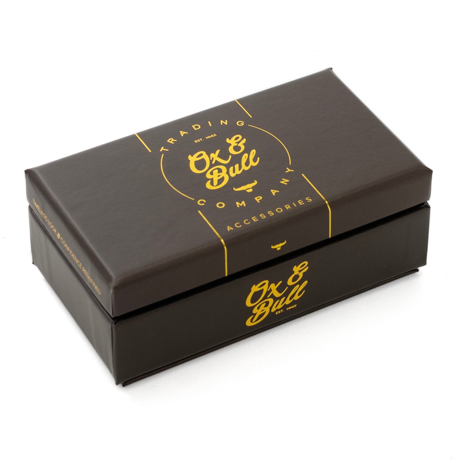 Double Sided Gold Mother of Pearl Round Beveled 5-Stud Set