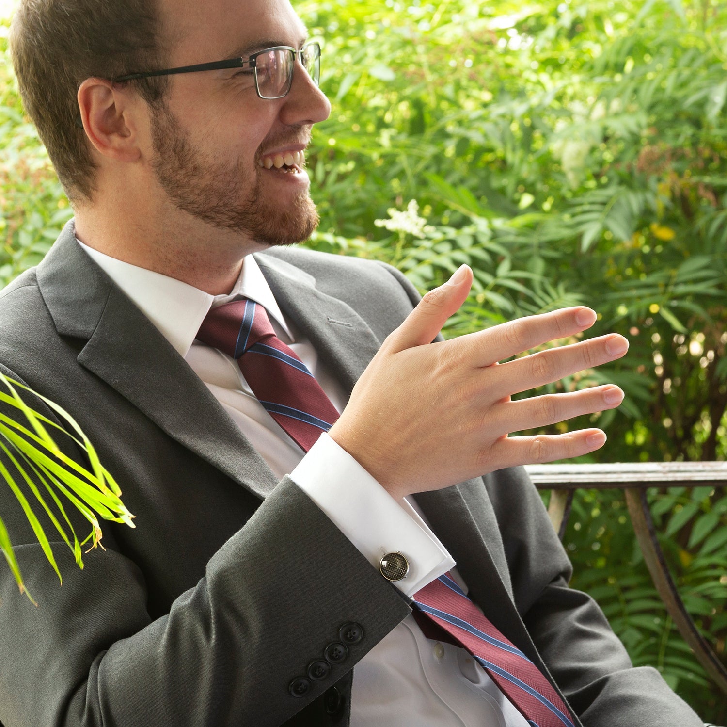 The Phillip Tie (Burgundy Stripe Men's Tie)