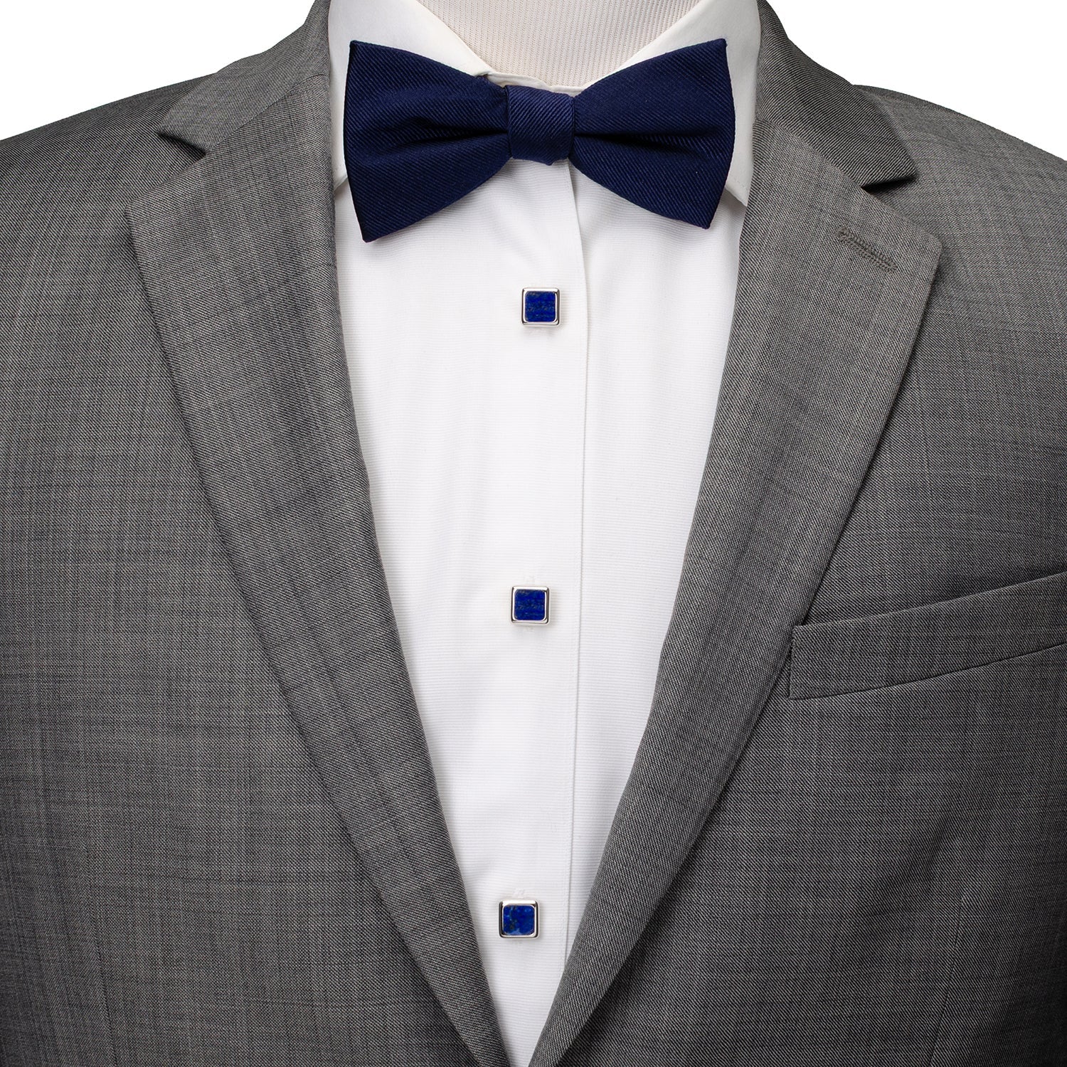 Sterling Silver and Lapis JFK Presidential 5-Stud Set