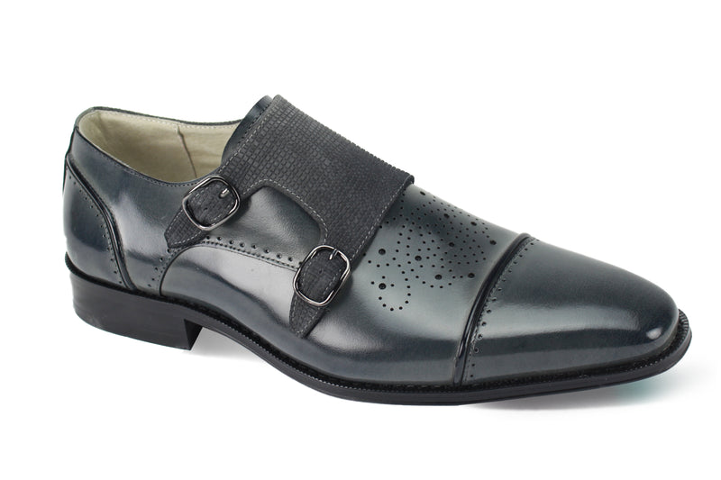 Giovanni Oscar Leather Shoes Gray