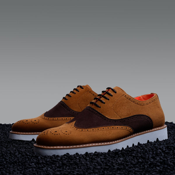 Tayno  The Paragon Casual Wingtip Oxford Sneaker Camel / Coffee