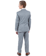 Sharkskin-5pc Suit, Shark Grey Perry Ellis