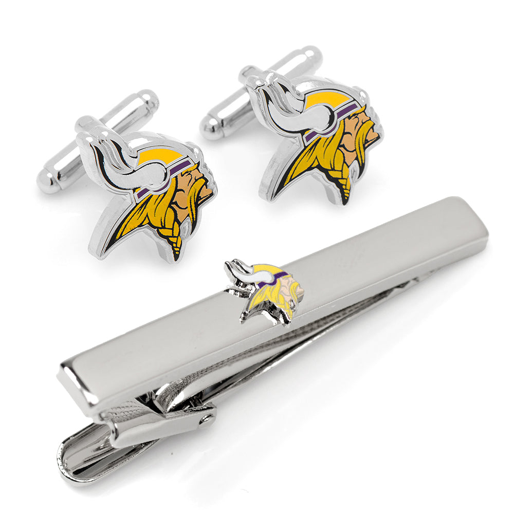 NFL Minnesota Vikings Cufflinks and Tie Clip Gift Set