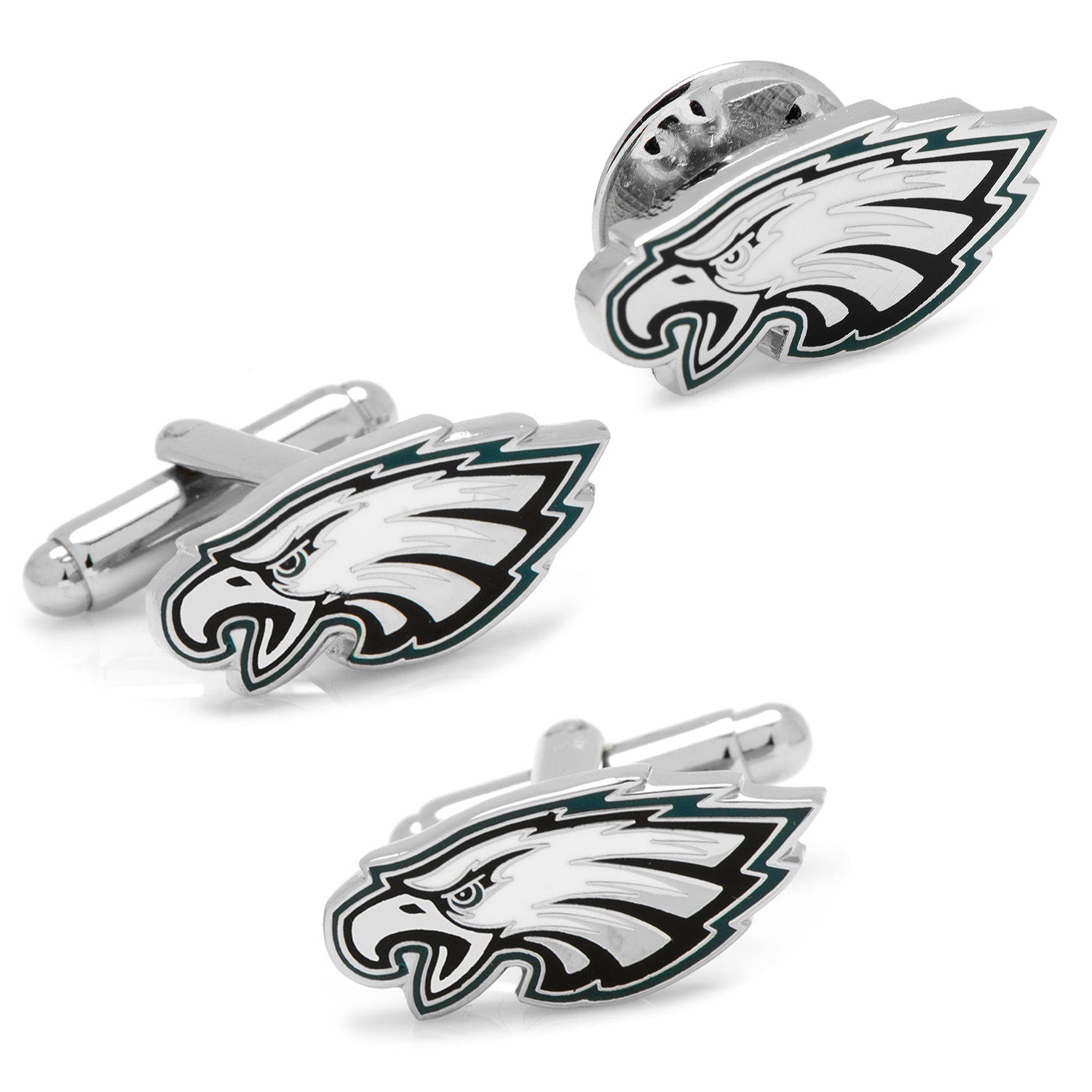 NFL Philadelphia Eagles Cufflinks and Lapel Pin Gift Set