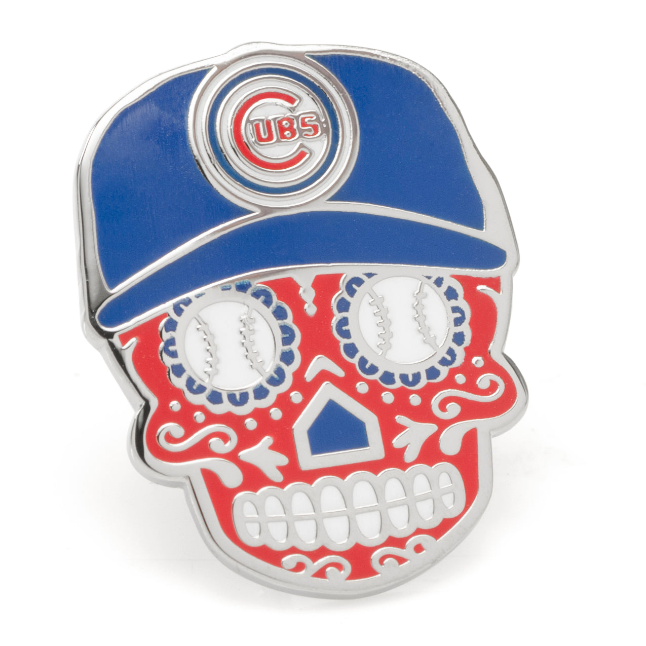 MLB Chicago Cubs Sugar Skull Cufflinks & Lapel Pin Gift Set