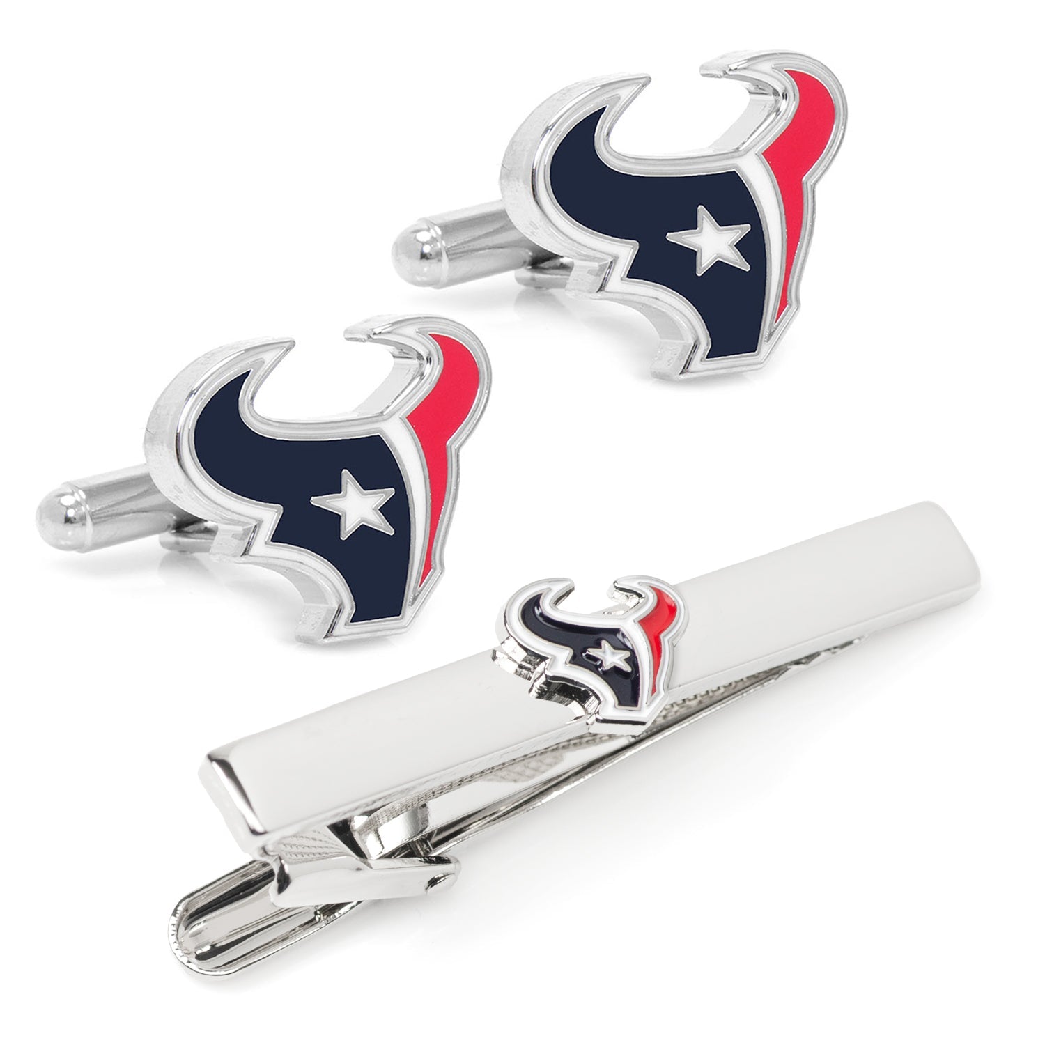 NFL Houston Texans Cufflinks and Tie Clip Gift Set