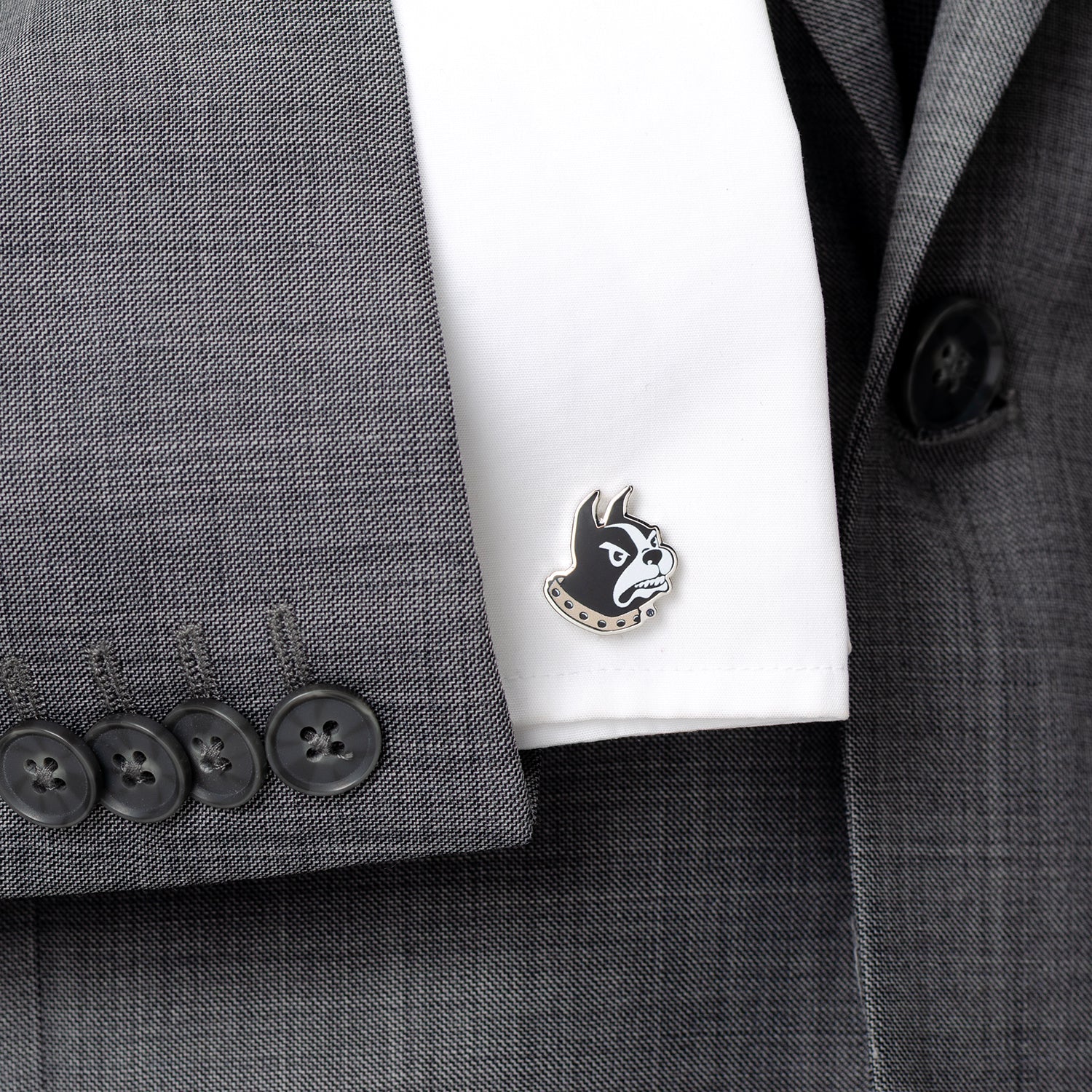NCAA Wofford College Terrier Mascot Cufflinks