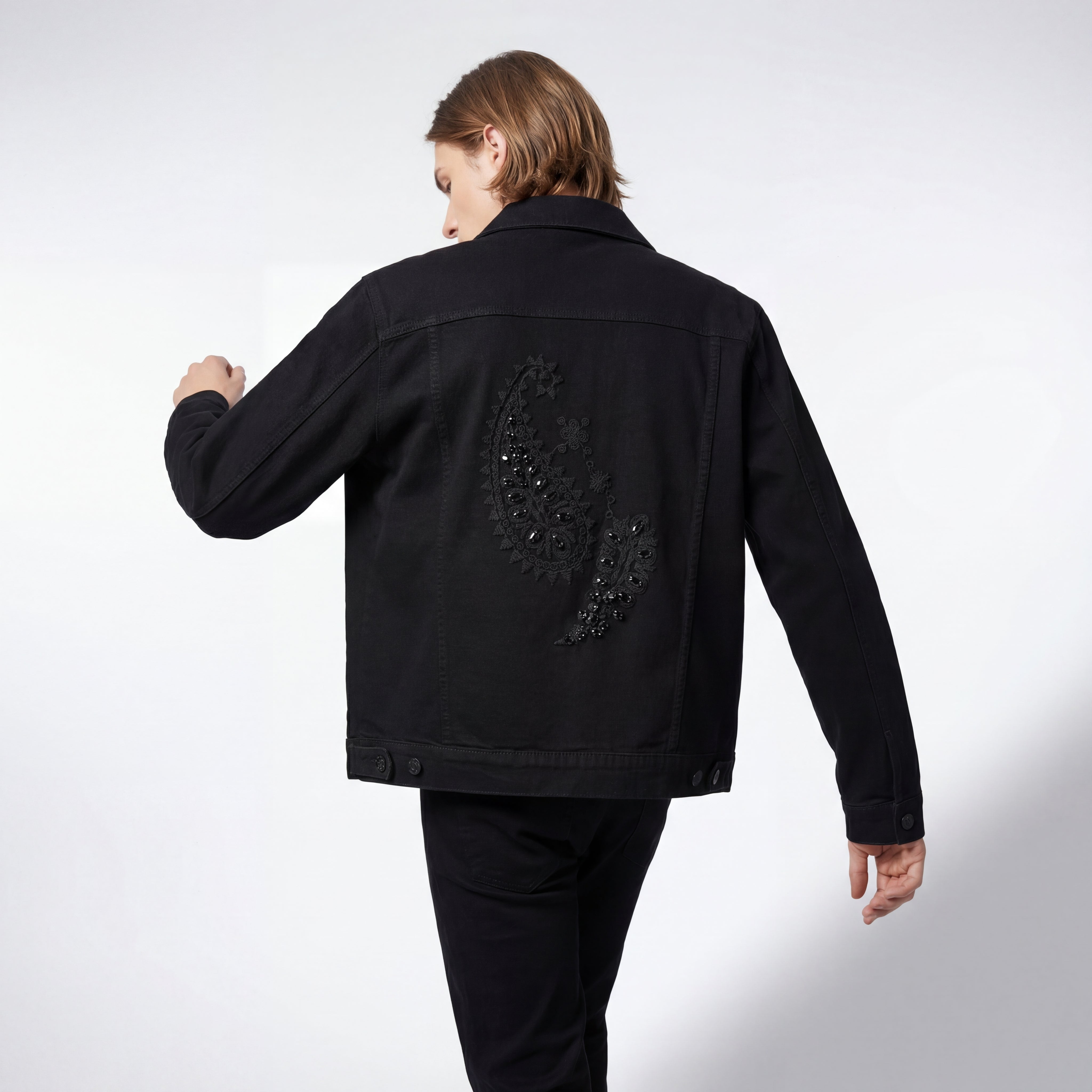 Eminence Paisley Denim Jkt – Century Penthouse BLACK