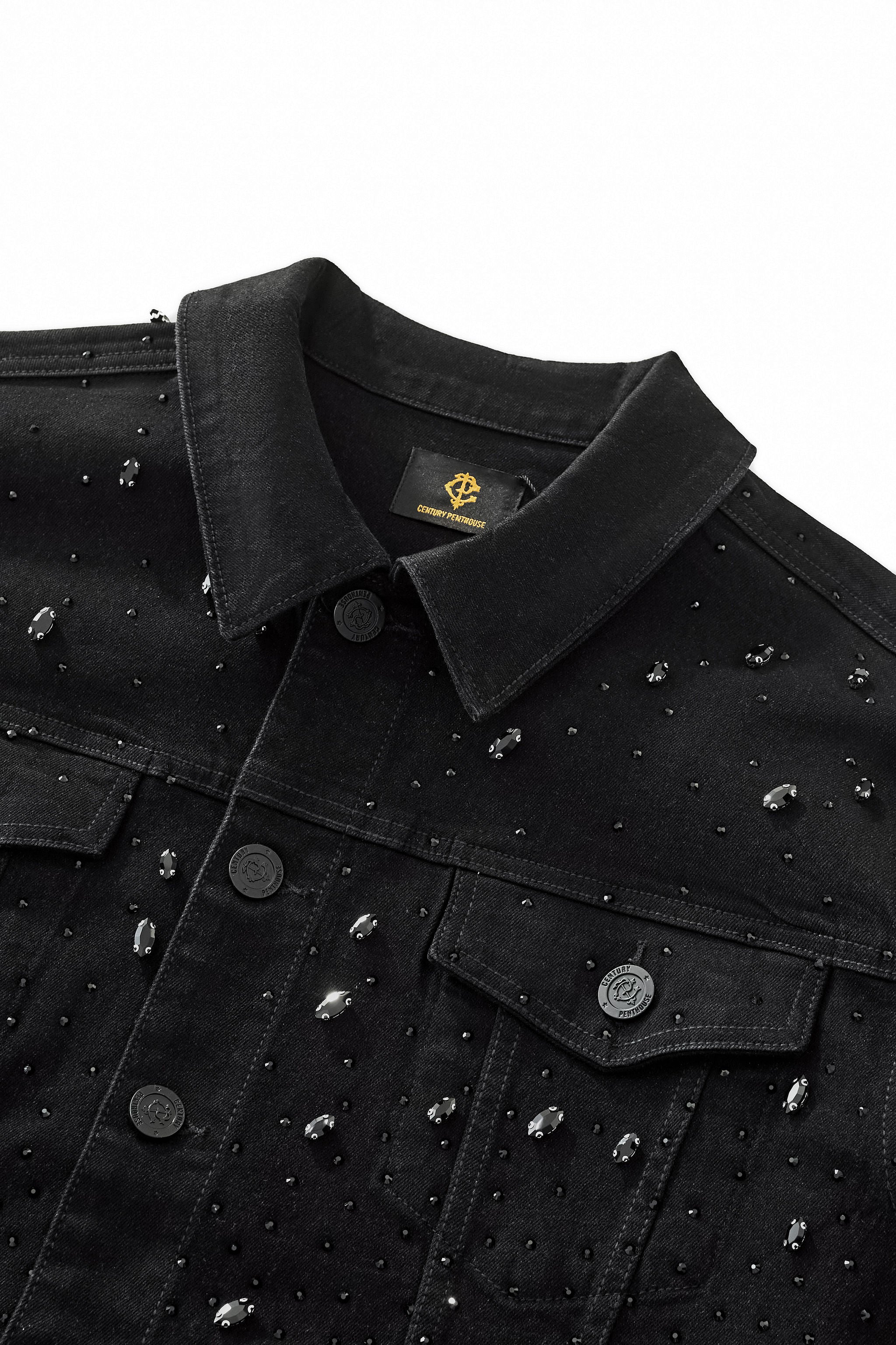 Celestial Stud Denim Jkt – Century Penthouse BLACK