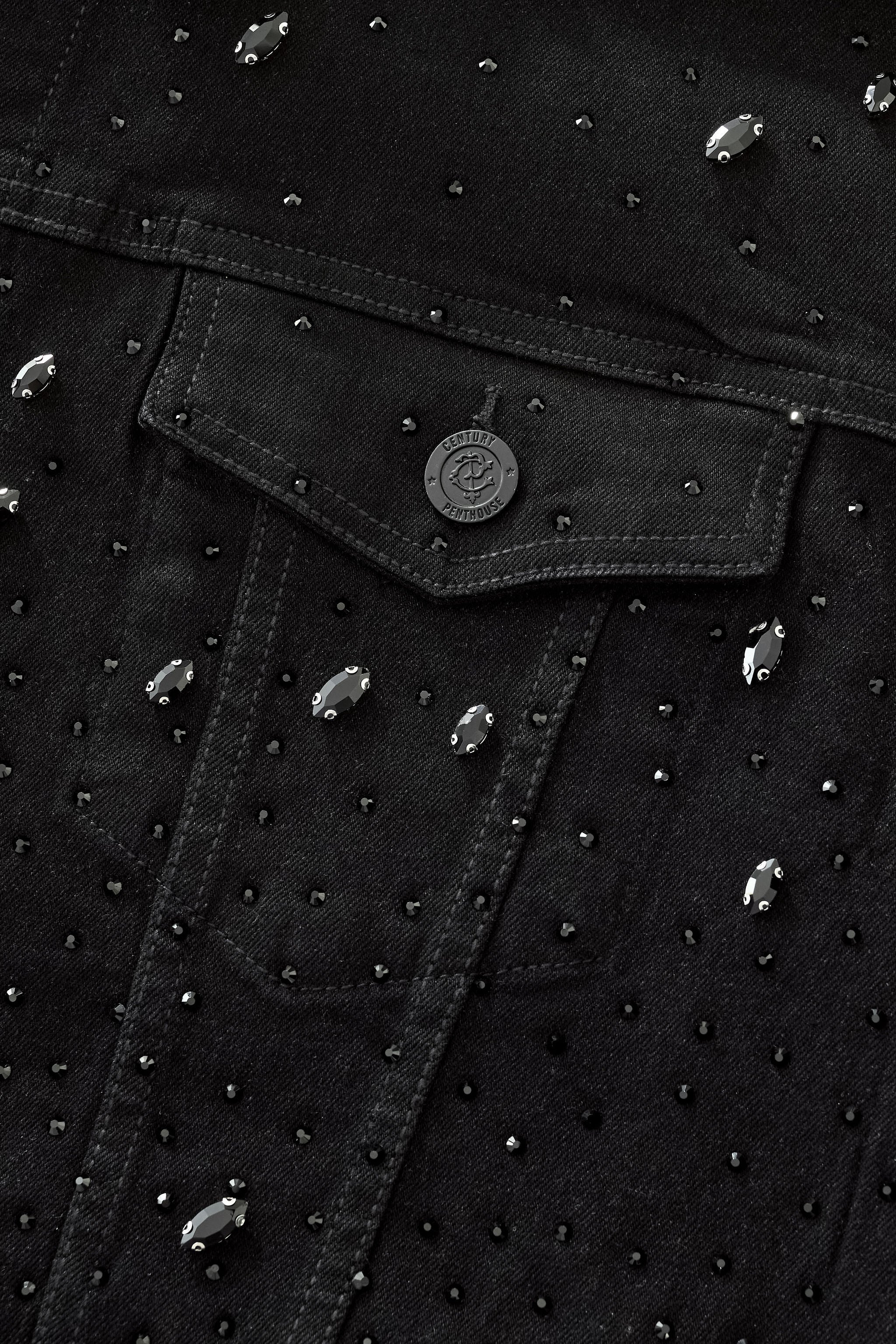 Celestial Stud Denim Jkt – Century Penthouse BLACK