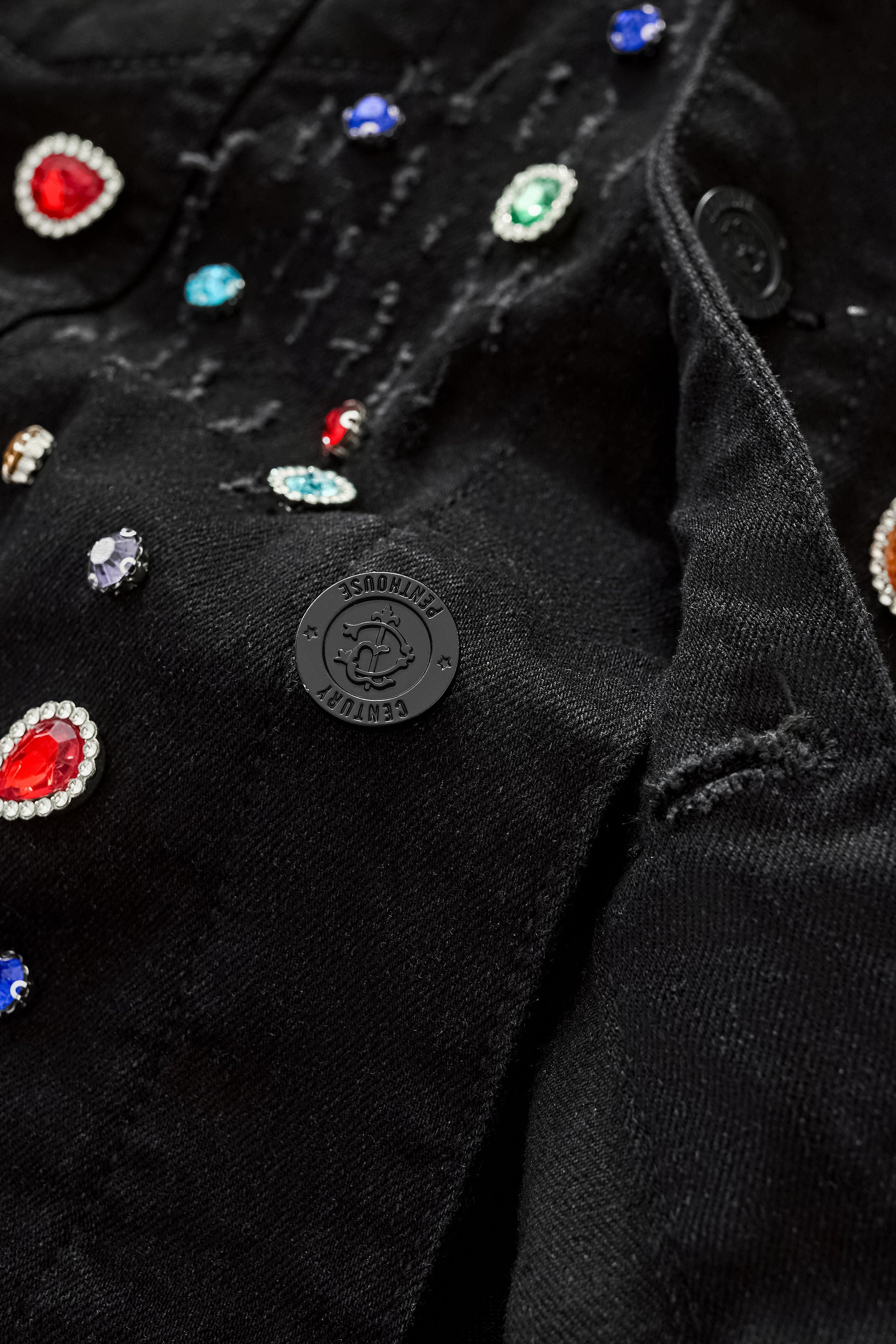 Prism Gem Denim Jkt – Century Penthouse BLACK