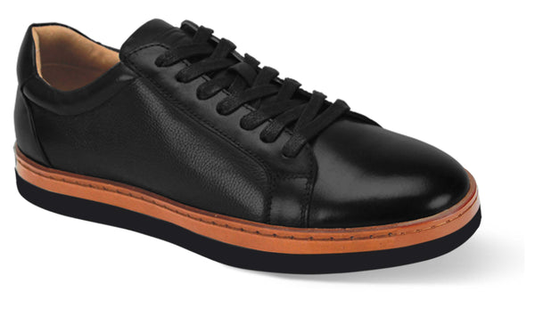 Giovanni Porter Leather Sneaker Black