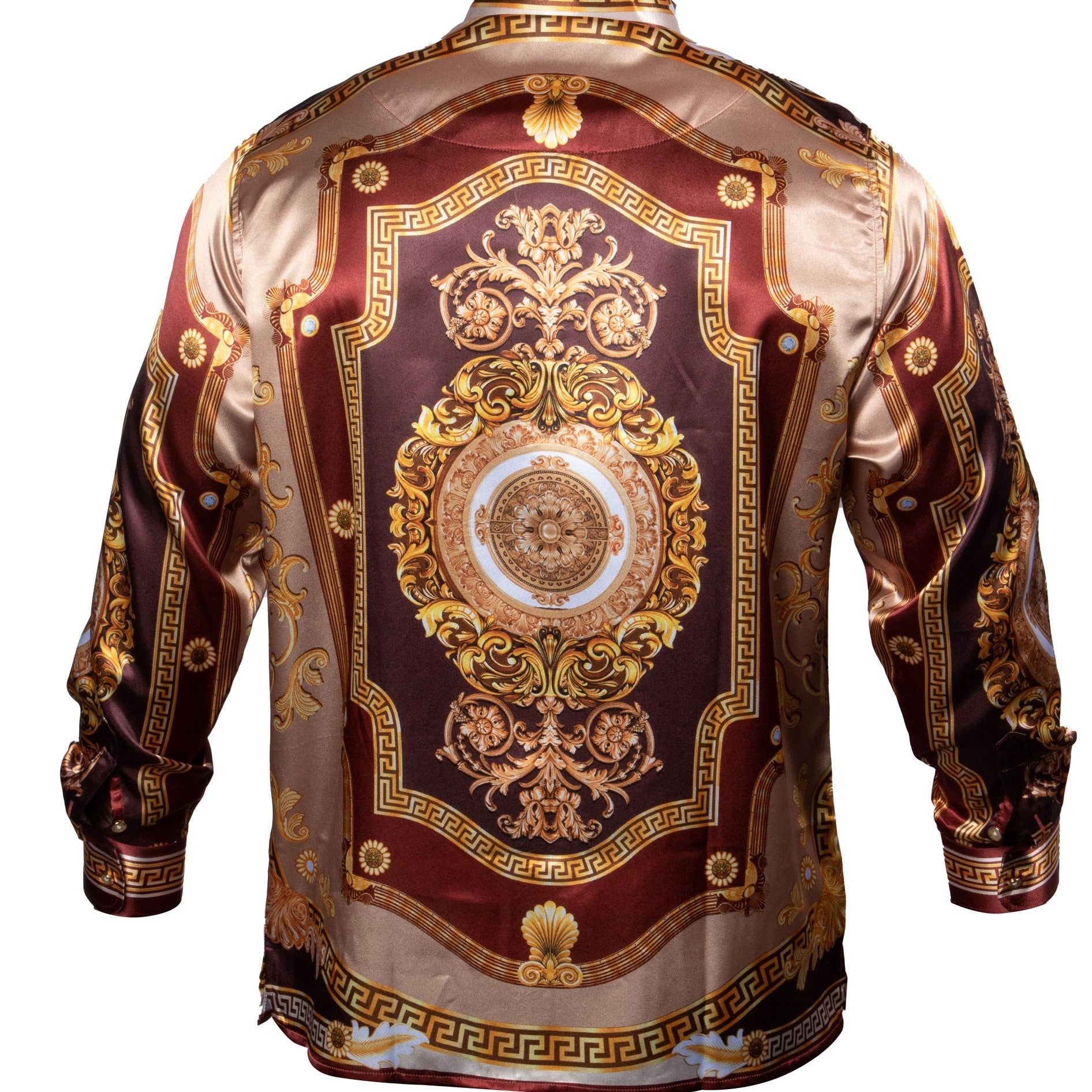 Prestige PR-352 Long Sleeve Greek Digital Print Sand