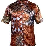 Prestige PR-510 Short Sleeve Satin Shirt Brick