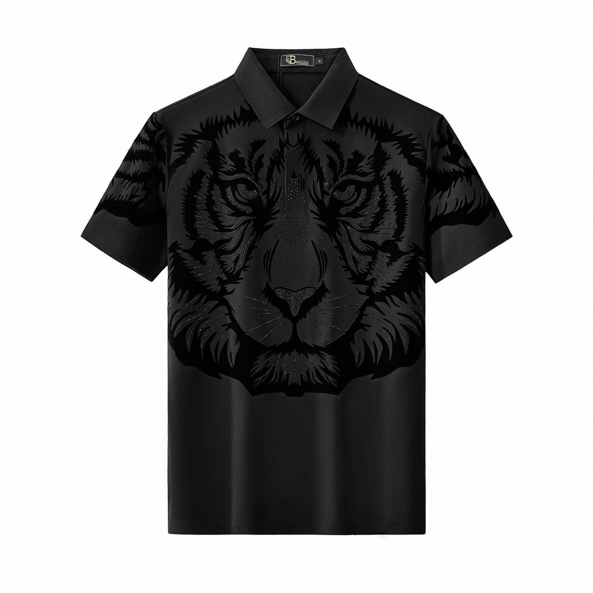 Tiger’s Wrath Embellished Polo BLACK