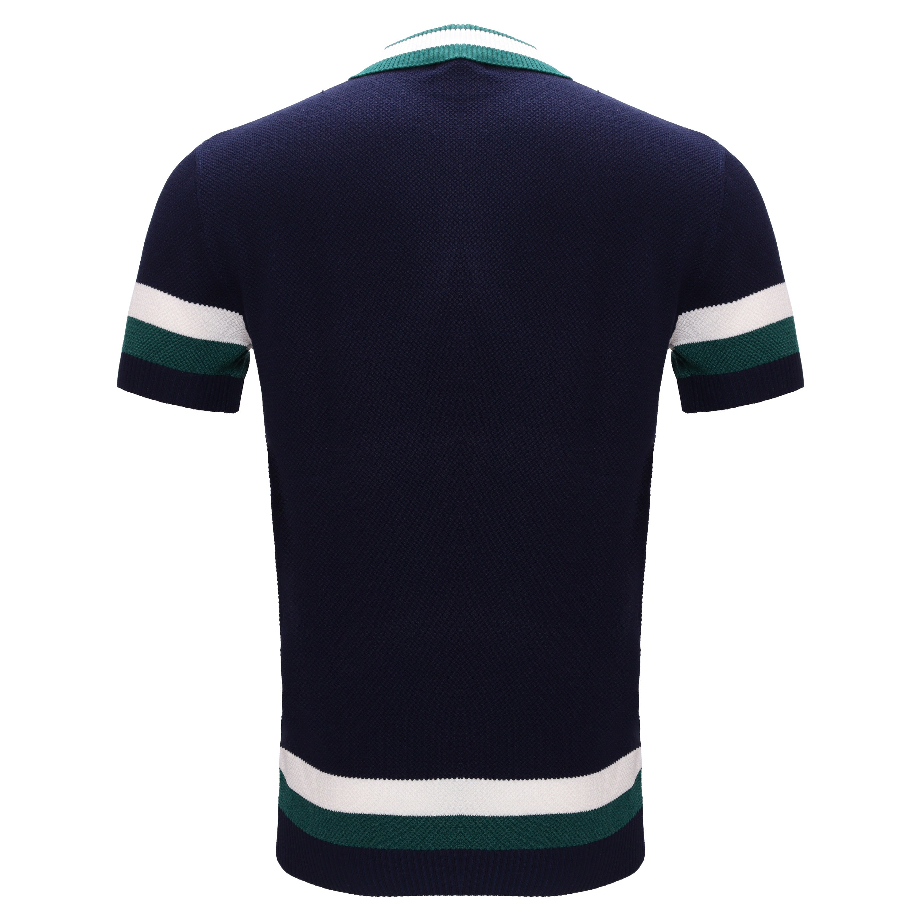 Heritage Stripe Knit Polo NAVY
