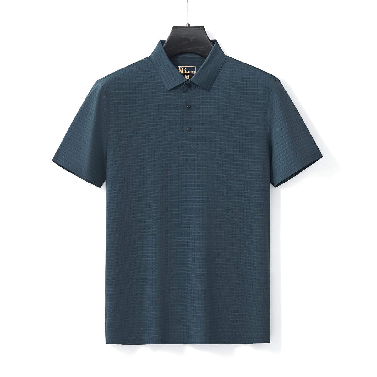 Grid Texture Stitchless Polo PETROL