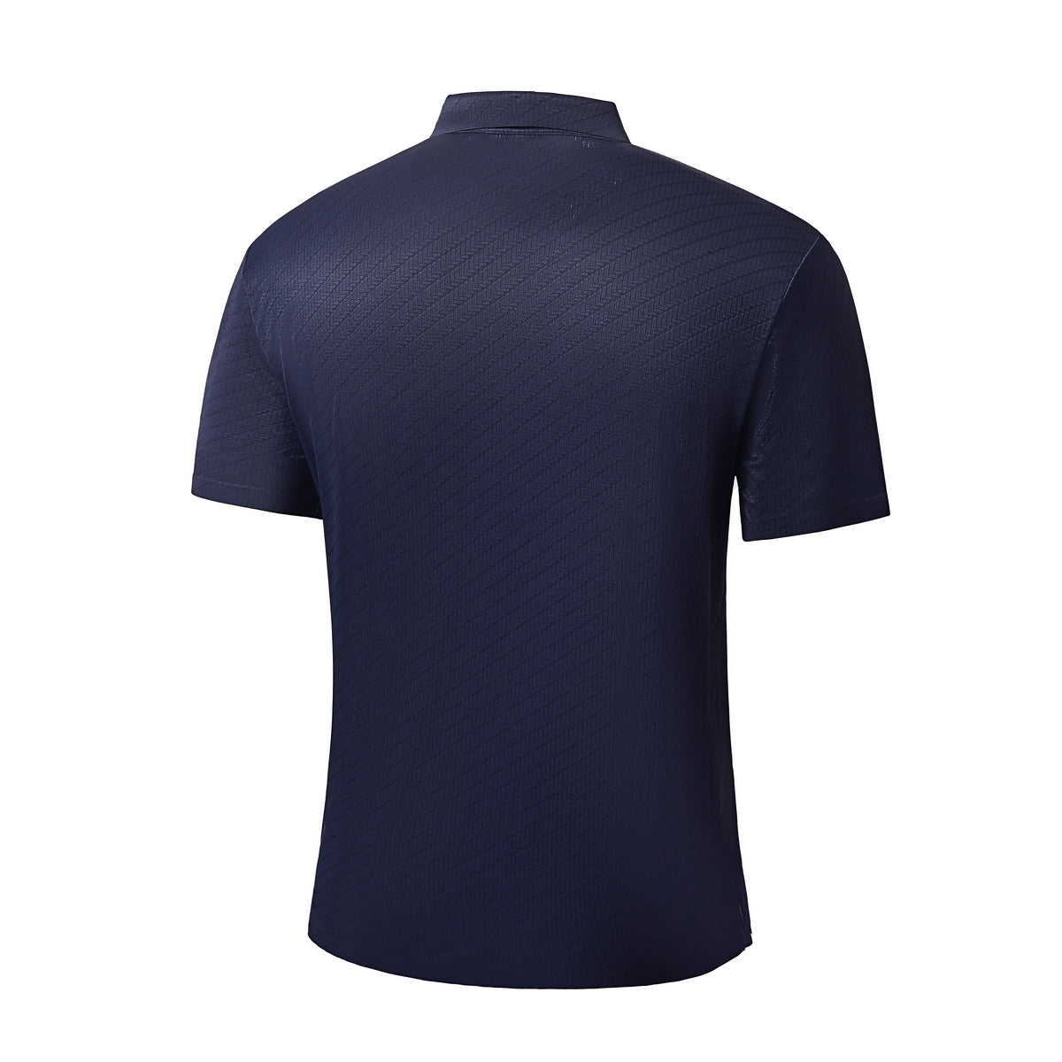 Diagonal Texture Stitchless Men's Polo Navy