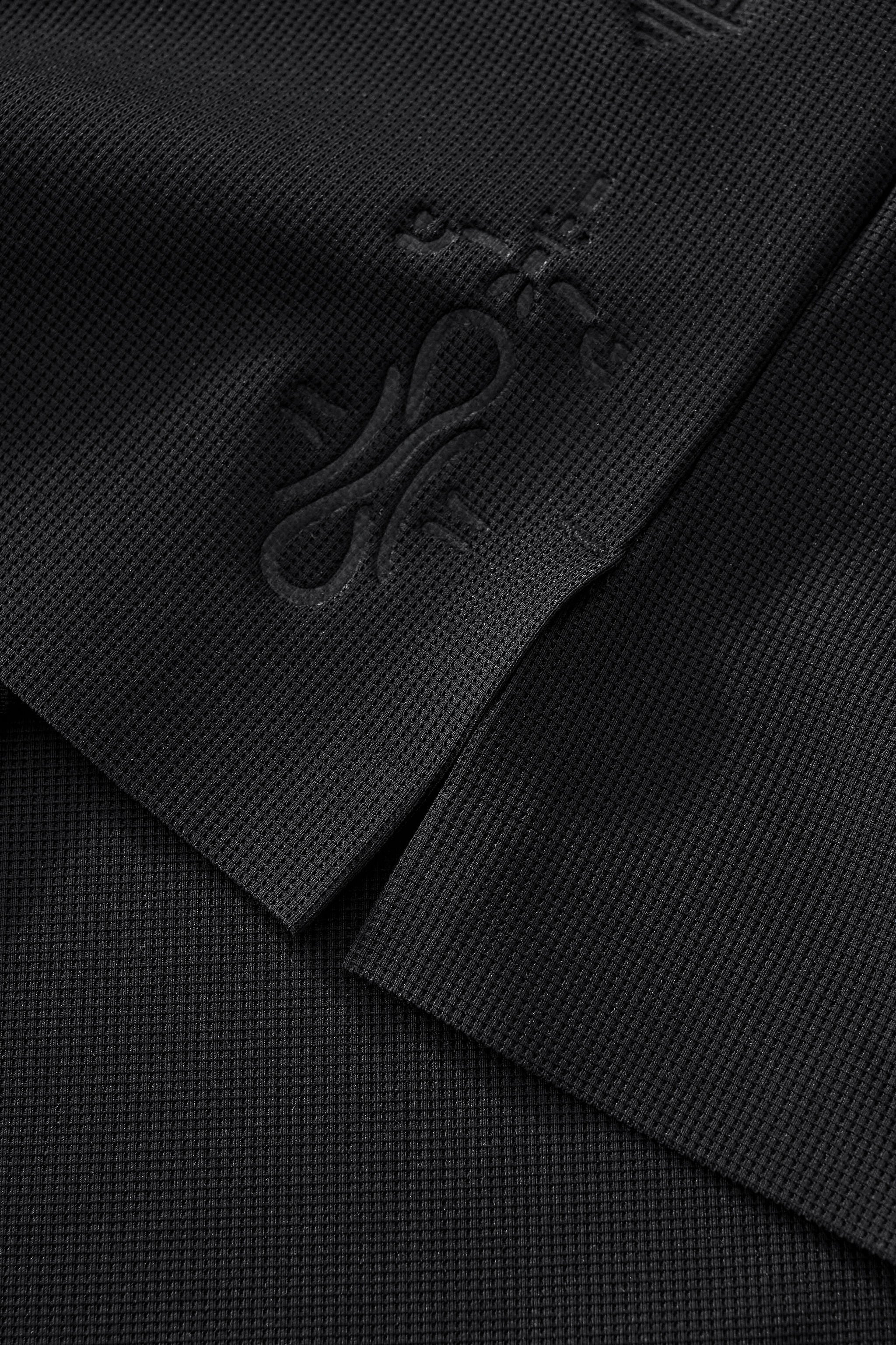 Ornate Trim Polo BLACK