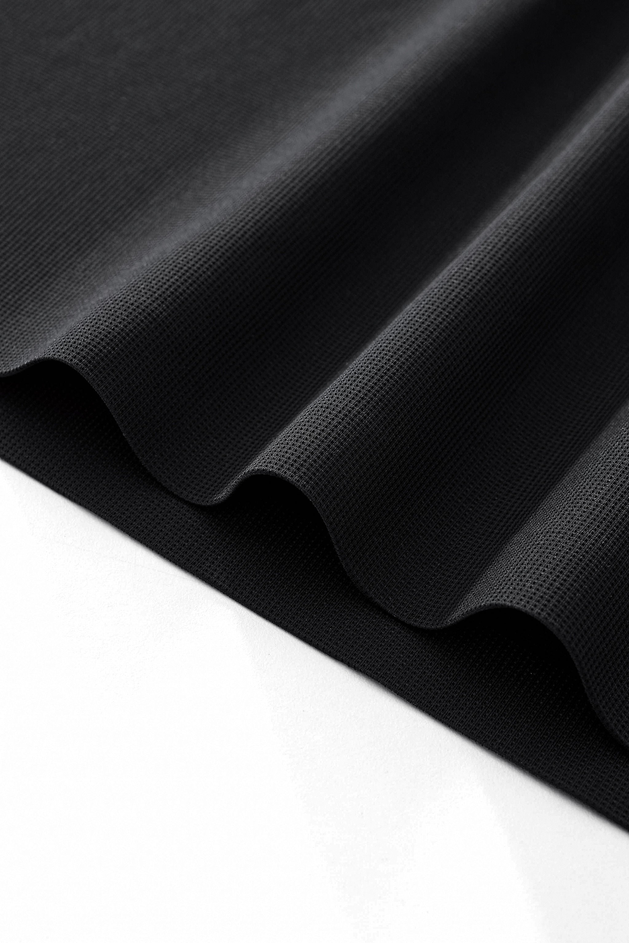 Ornate Trim Polo BLACK