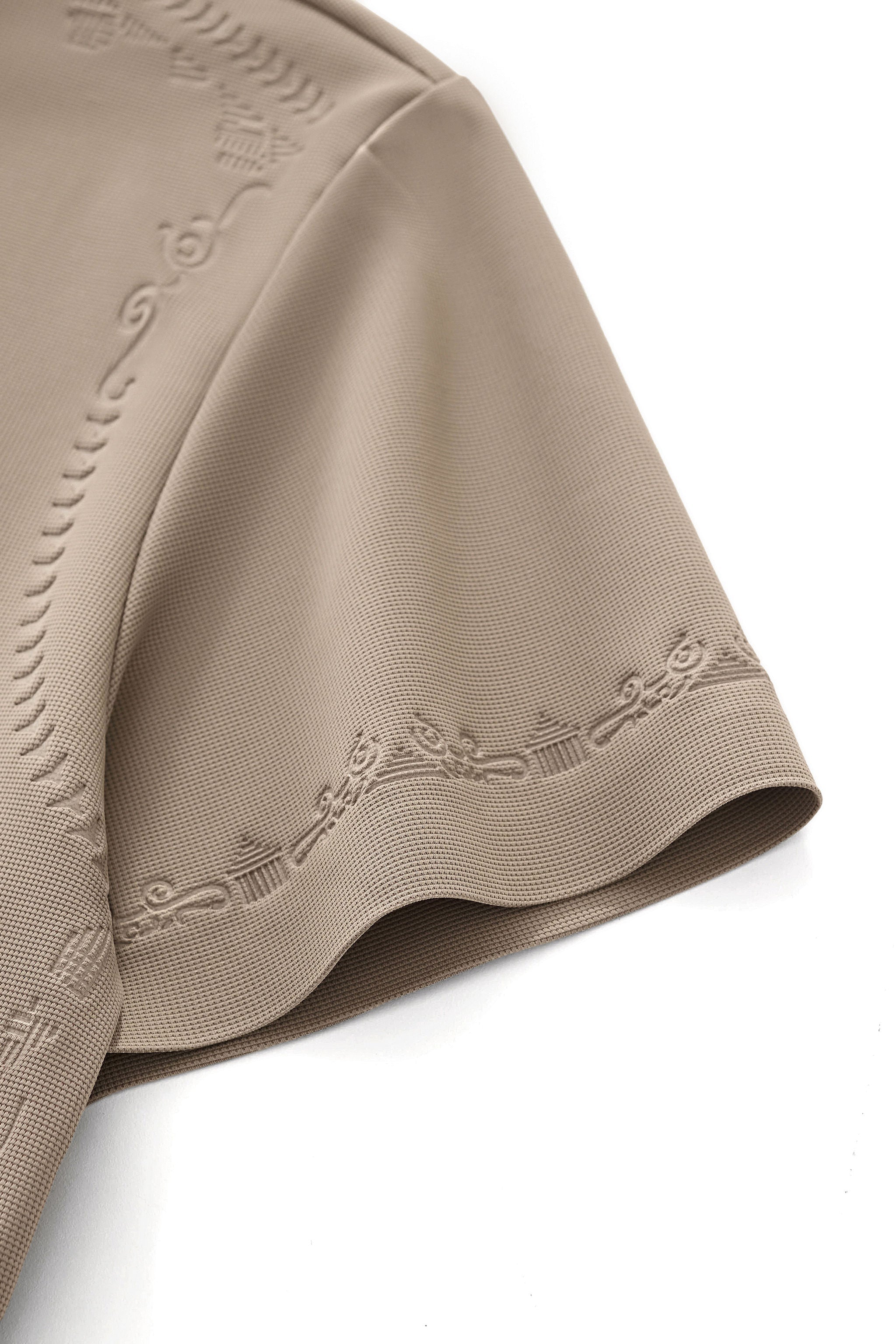 Ornate Trim Polo KHAKI