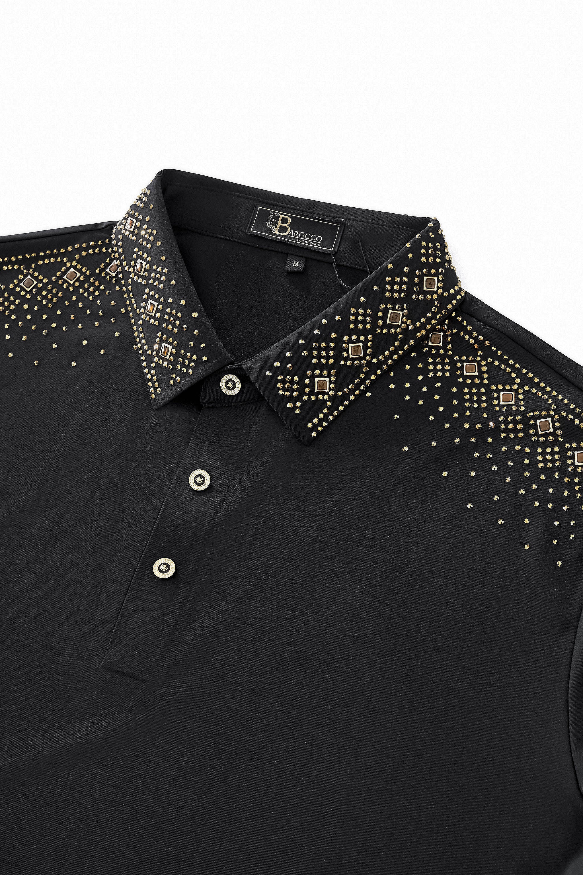 Lustre Trim Polo BLACK/GOLD