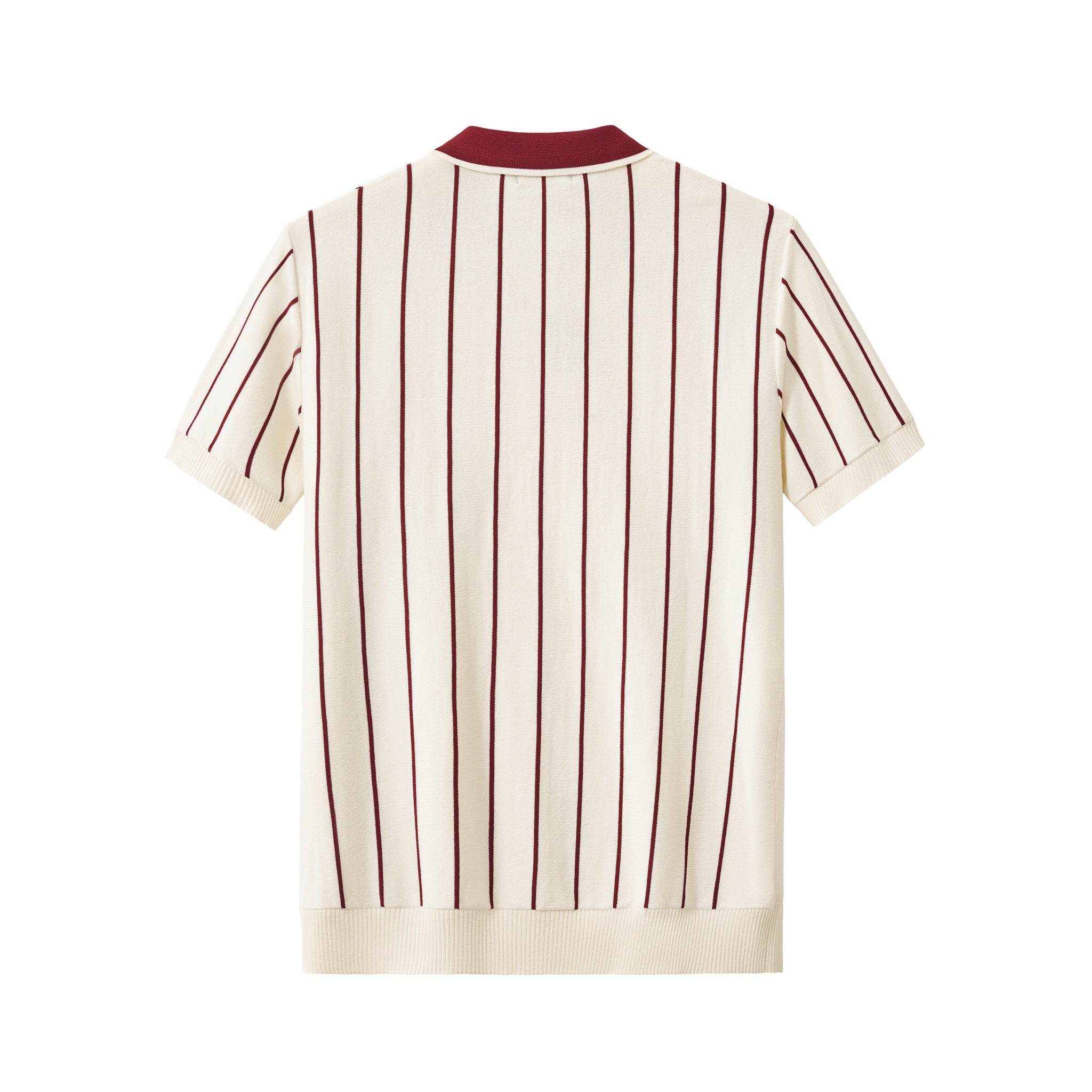 ModStripe Knit Shirt IVORY/WINE