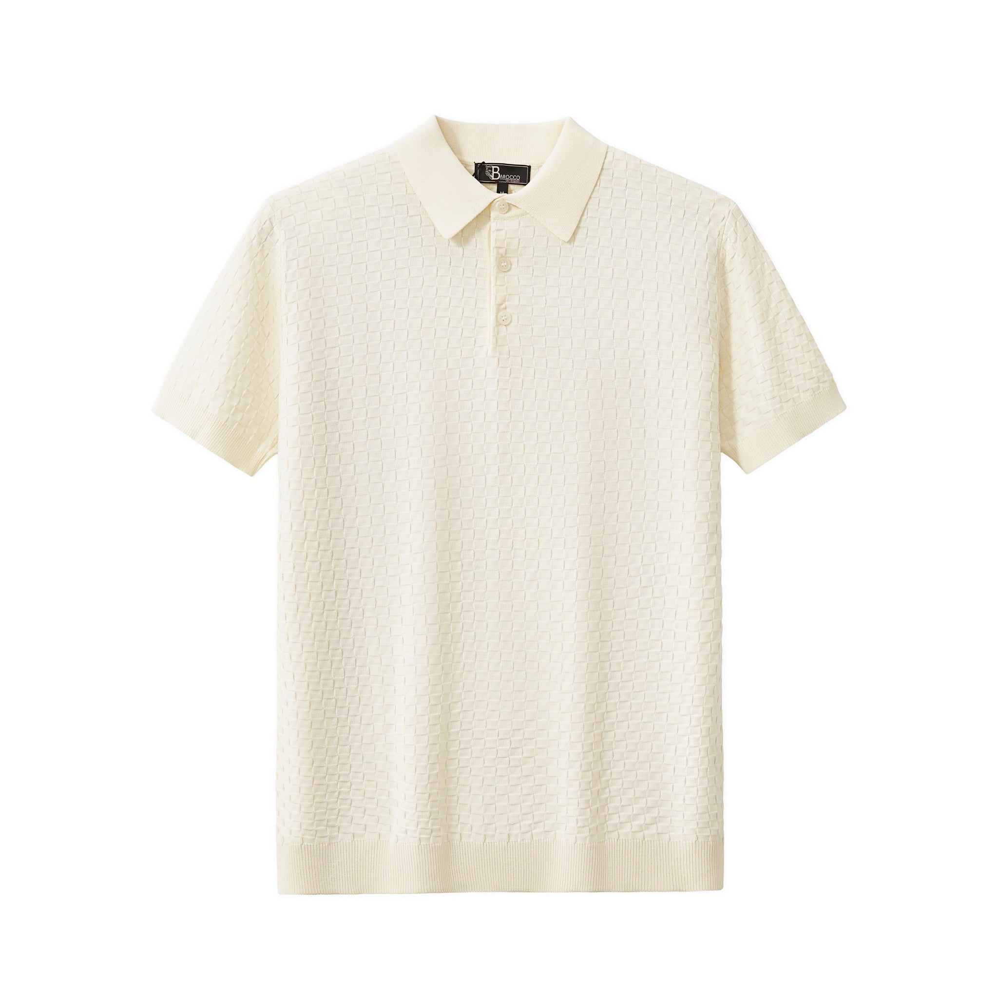 PrimeKnit Button Polo IVORY