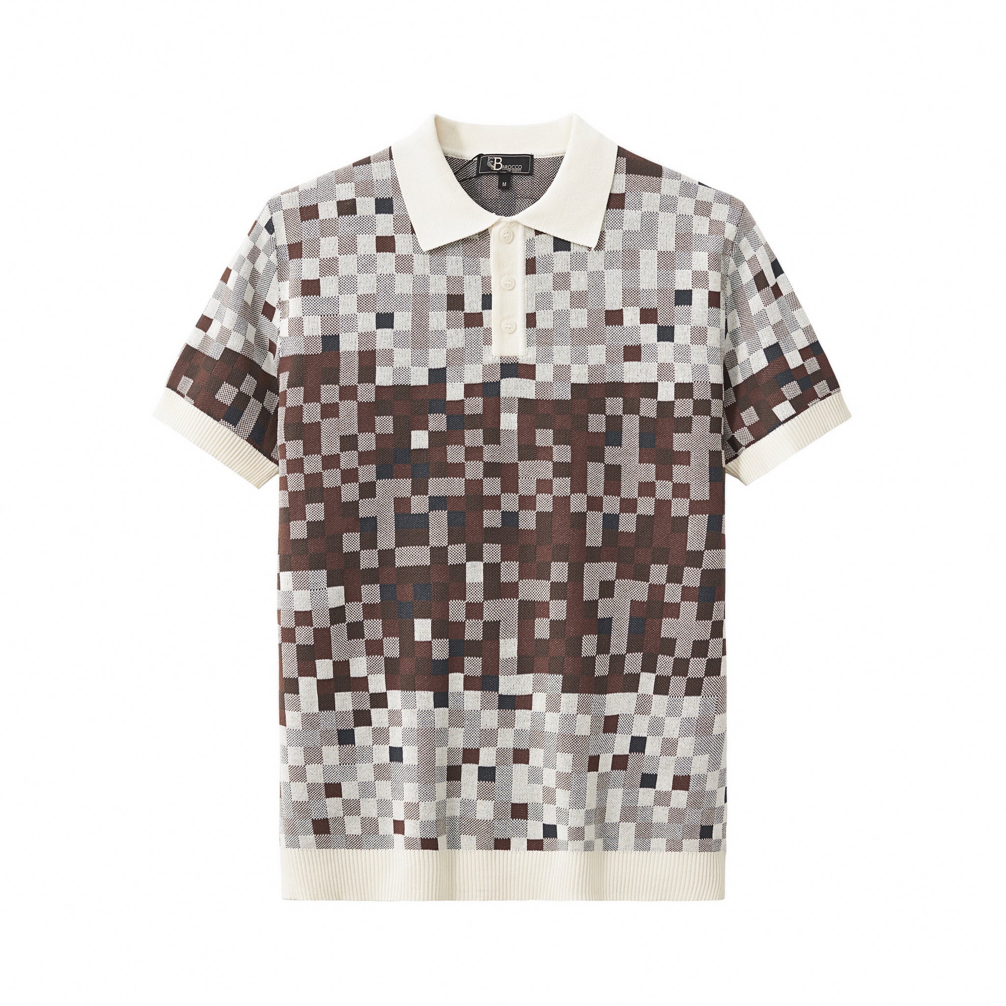 Pixel Fade Polo WHITE