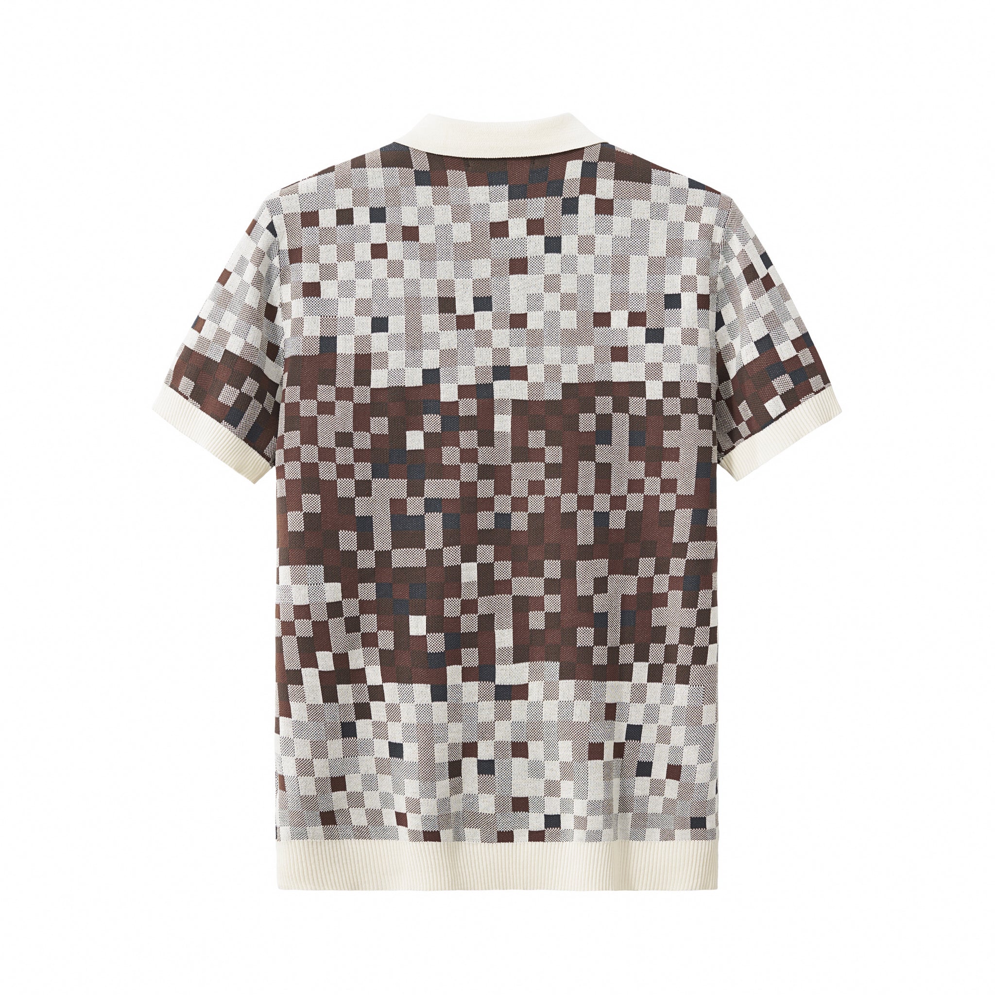 Pixel Fade Polo WHITE