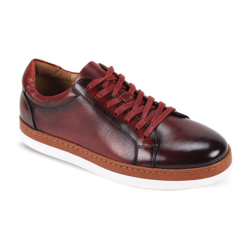 Giovanni Porter Leather Sneaker Burgundy