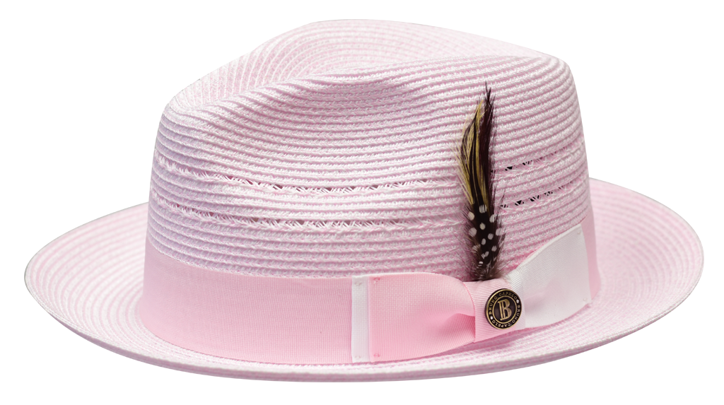 Bruno Capelo The Ricardo RI-281 Straw Hat Pink /White