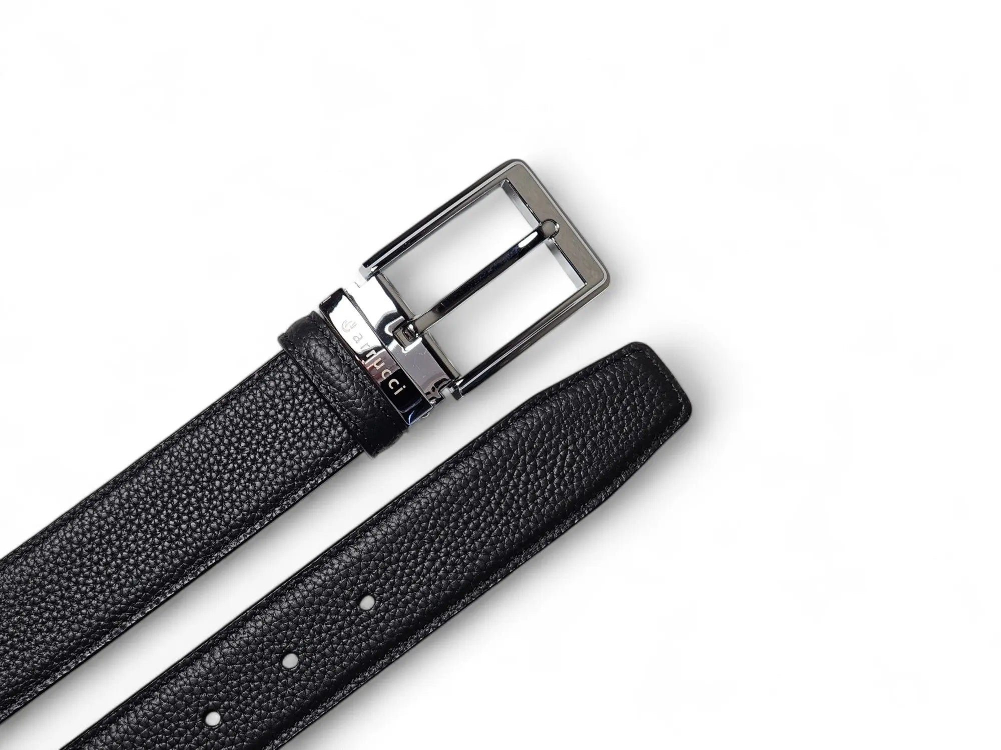 Reversible Belt in Pebble Leather