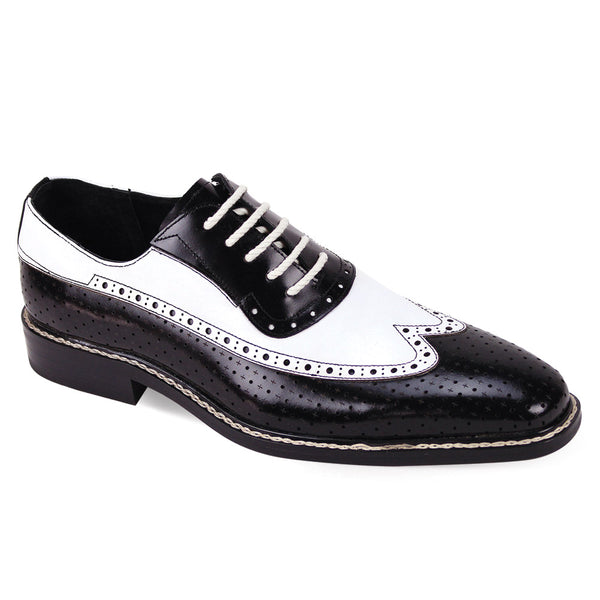 Giovanni Rio Leather Shoes Black/White