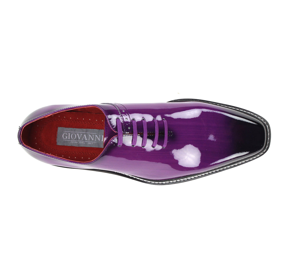 Giovanni Ruben Shoes Patent Grape