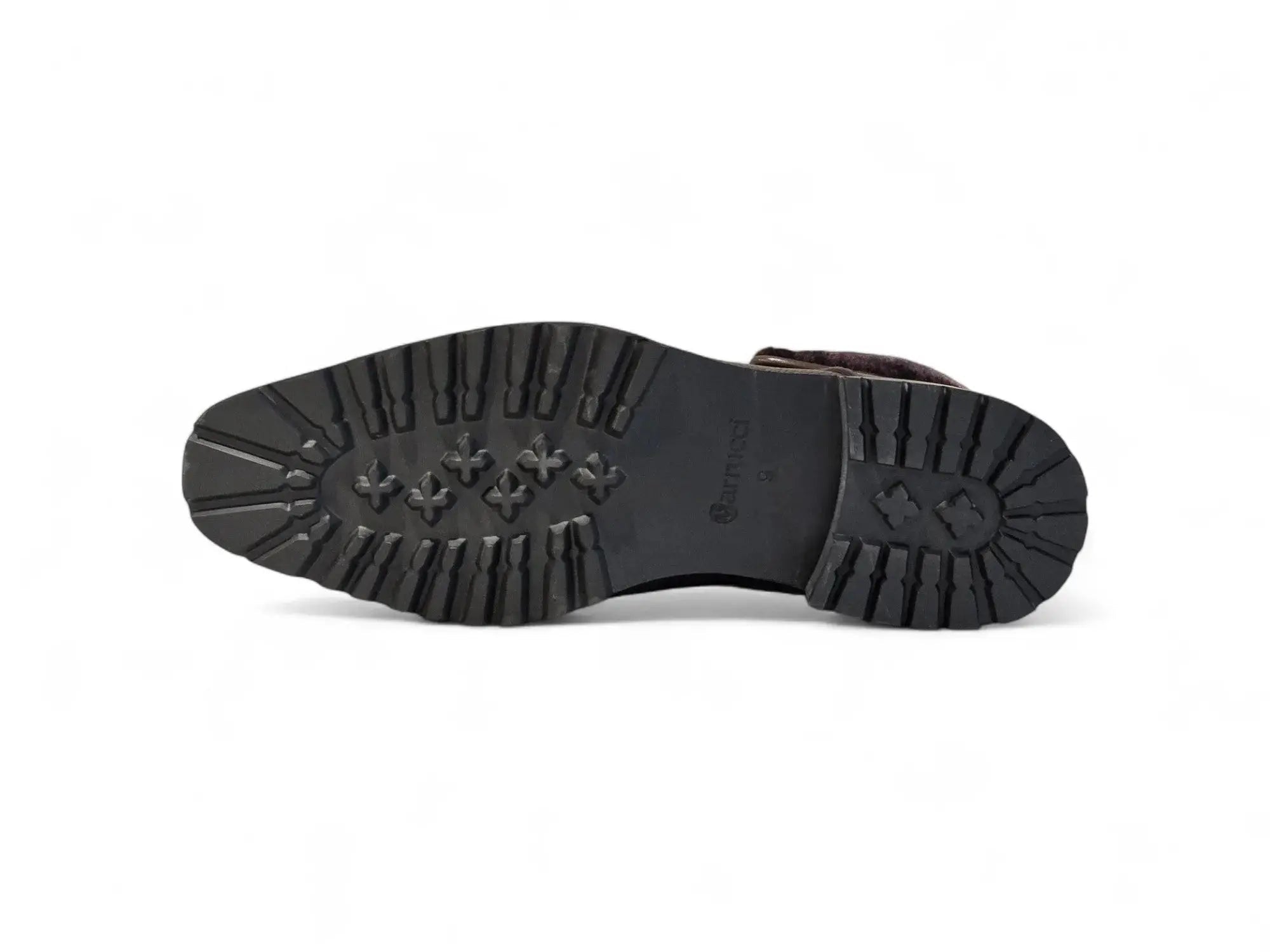 Rugged Leather Boot with Faux Shearling