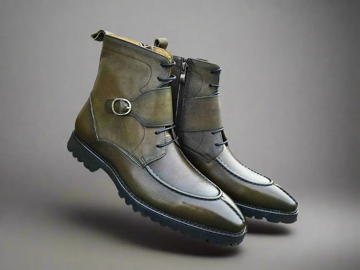 Rugged Split Toe Lace-up Boot