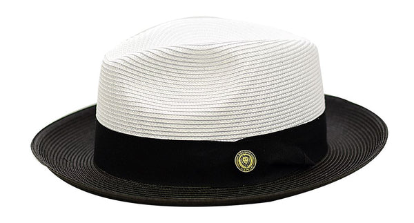 Bruno Capelo SA-800 Salvatore Straw Hat White/Black