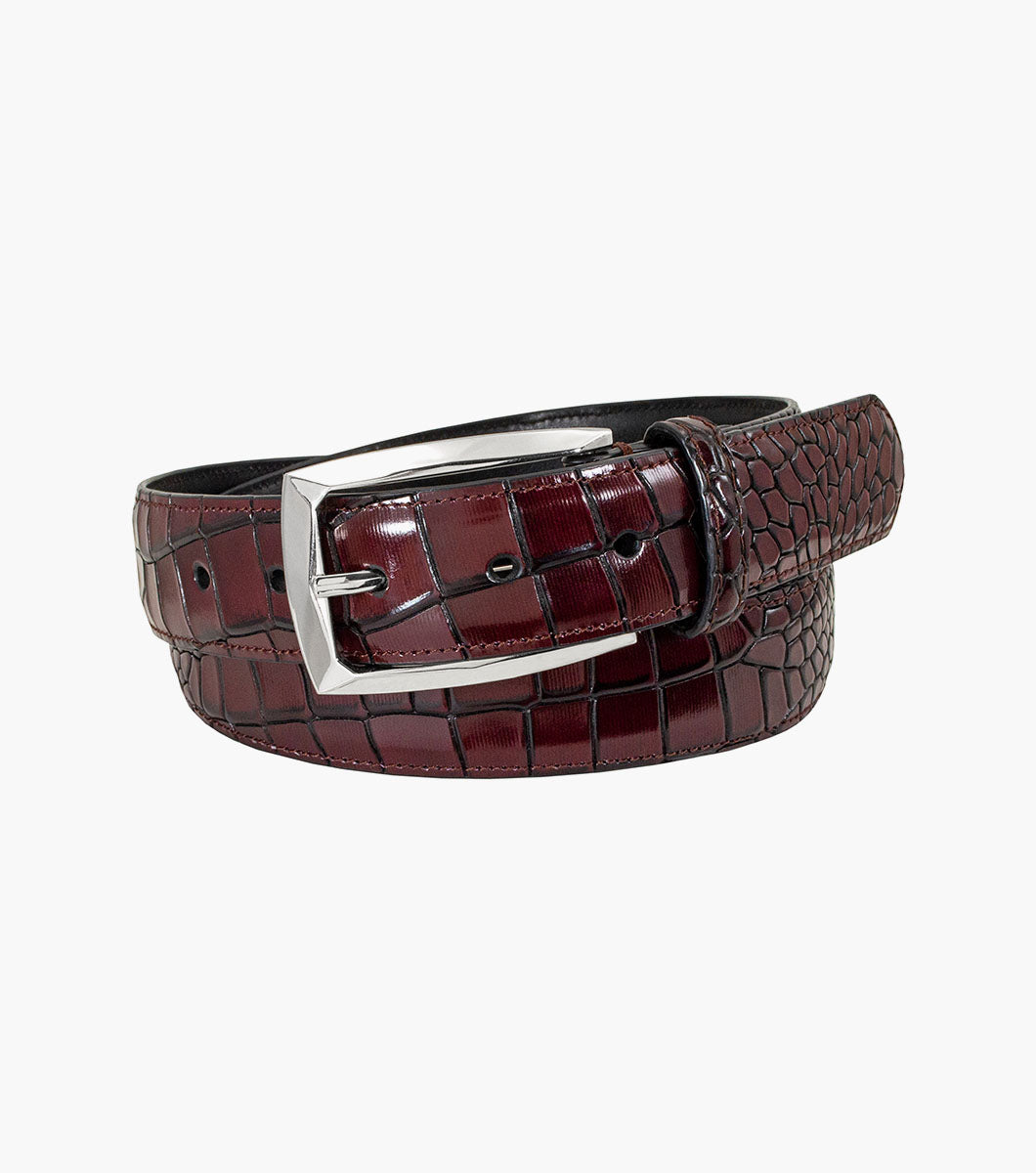 Stacy Adams SA501-100 Leather Belt Burgundy