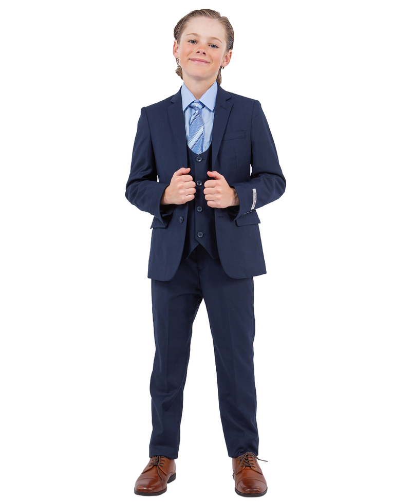 Stacy Adams 5pc Boys Suit, Navy