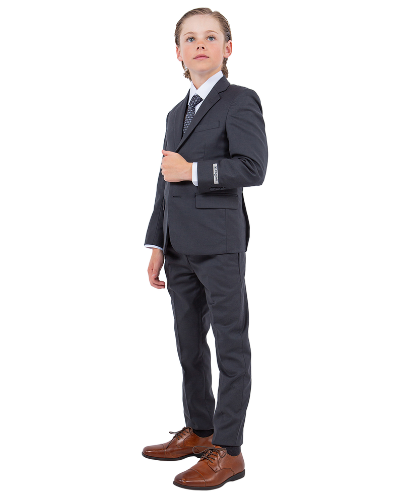 Stacy Adams 5pc Boys Suit, Charcoal