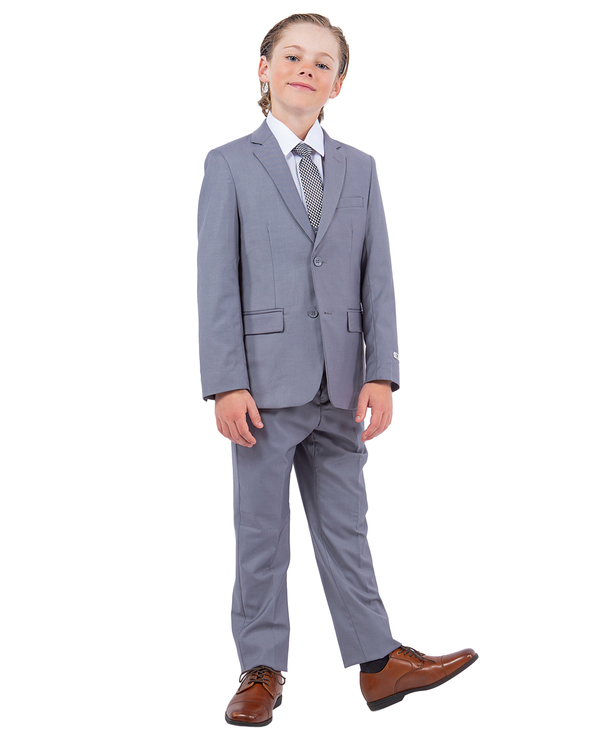 Stacy Adams 5pc Boys Suit, Mid grey