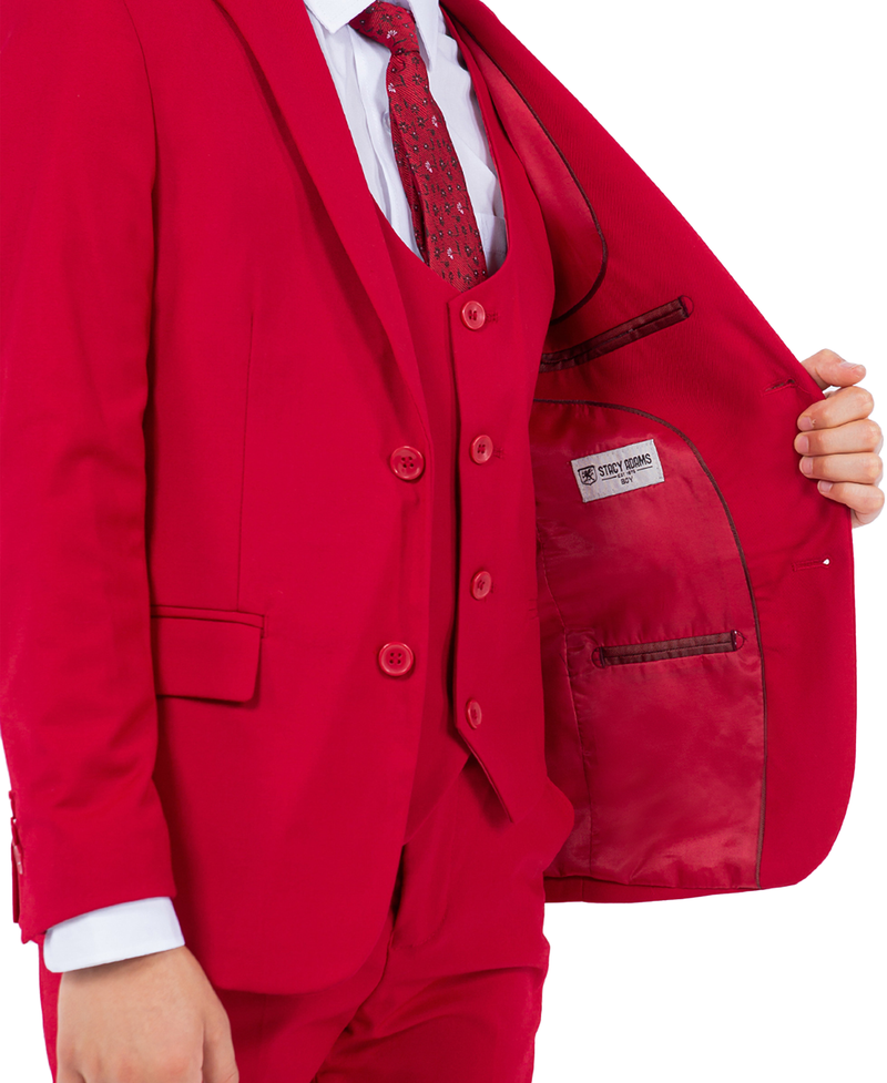 Stacy Adams 5pc Boys Suit, Red