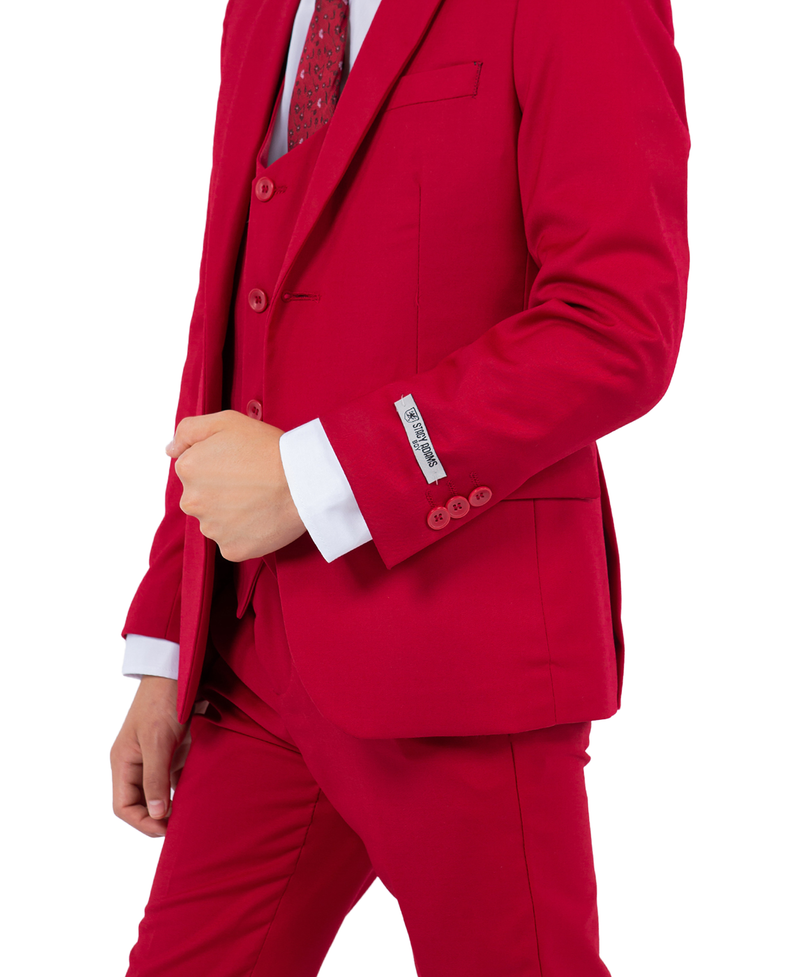 Stacy Adams 5pc Boys Suit, Red