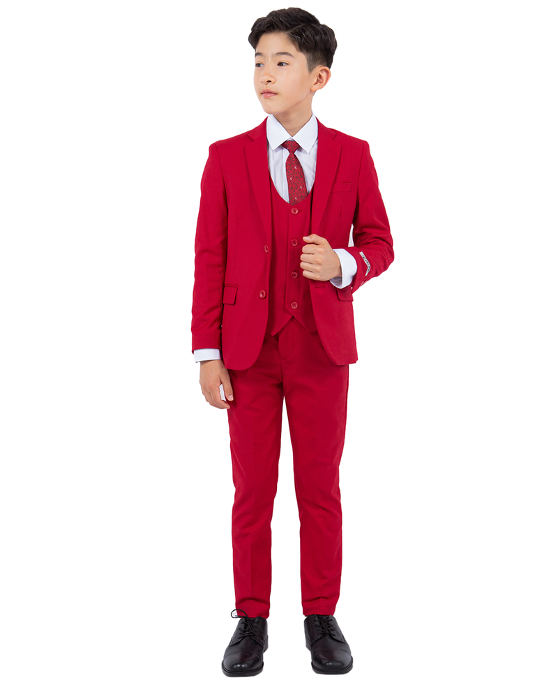 Stacy Adams 5pc Boys Suit, Red